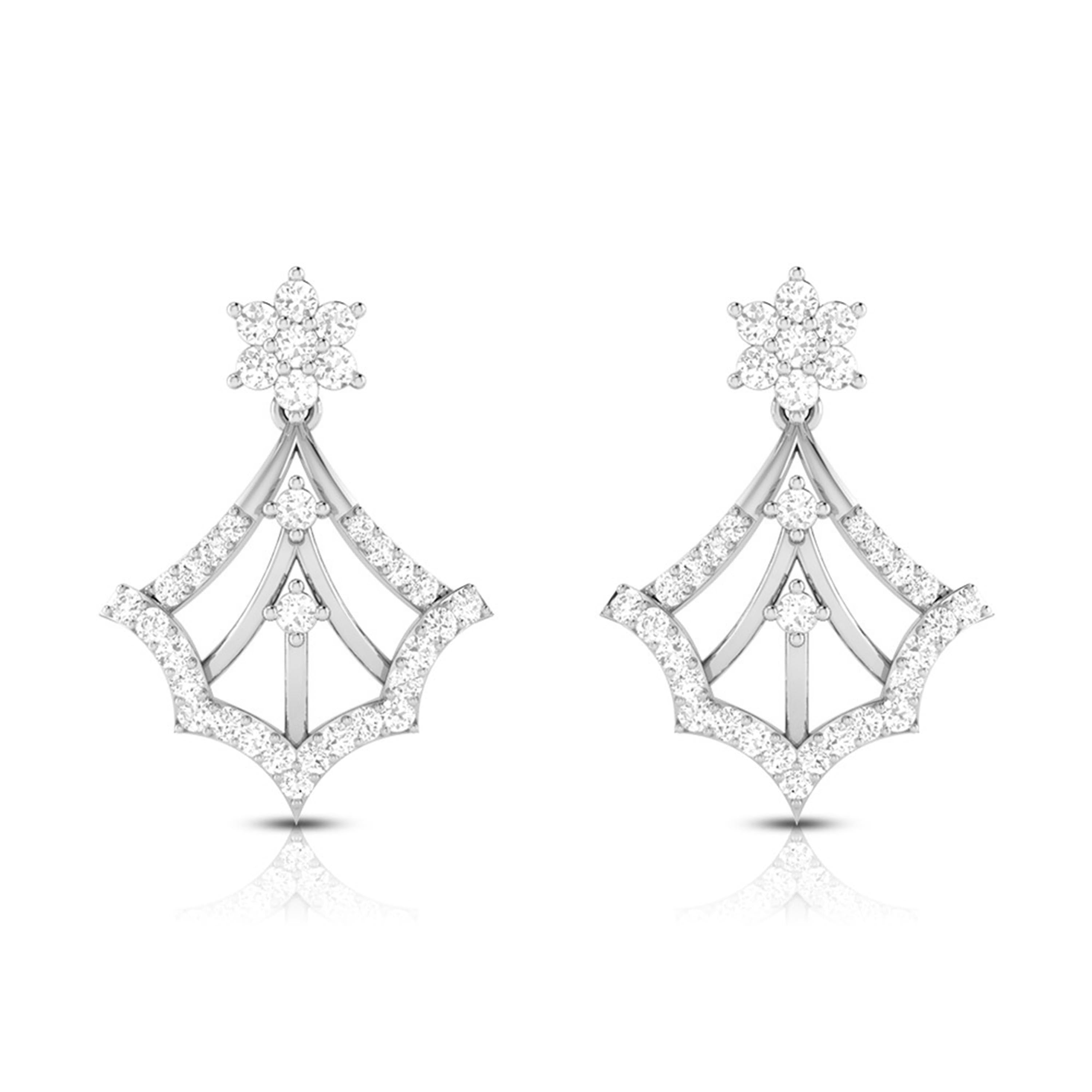 Latest earrings design Cosmos Lab Grown Diamond Earrings Fiona Diamonds