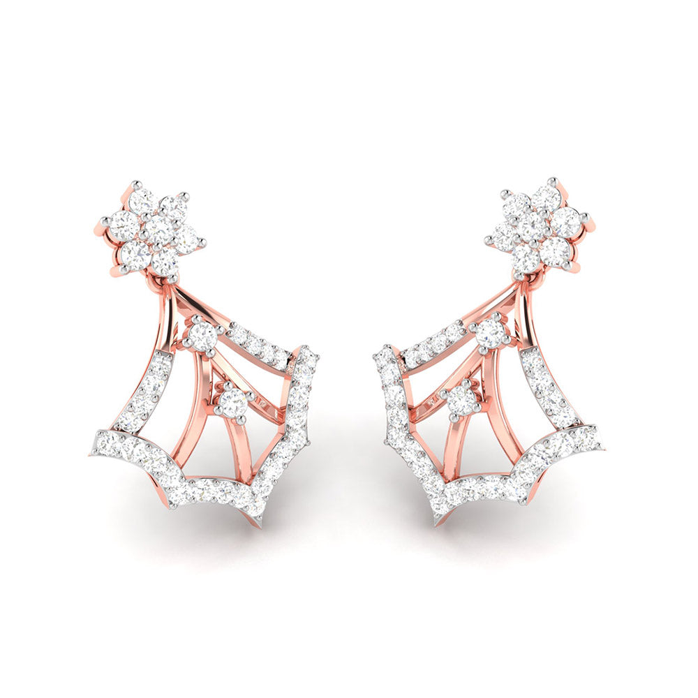 Latest earrings design Cosmos Lab Grown Diamond Earrings Fiona Diamonds