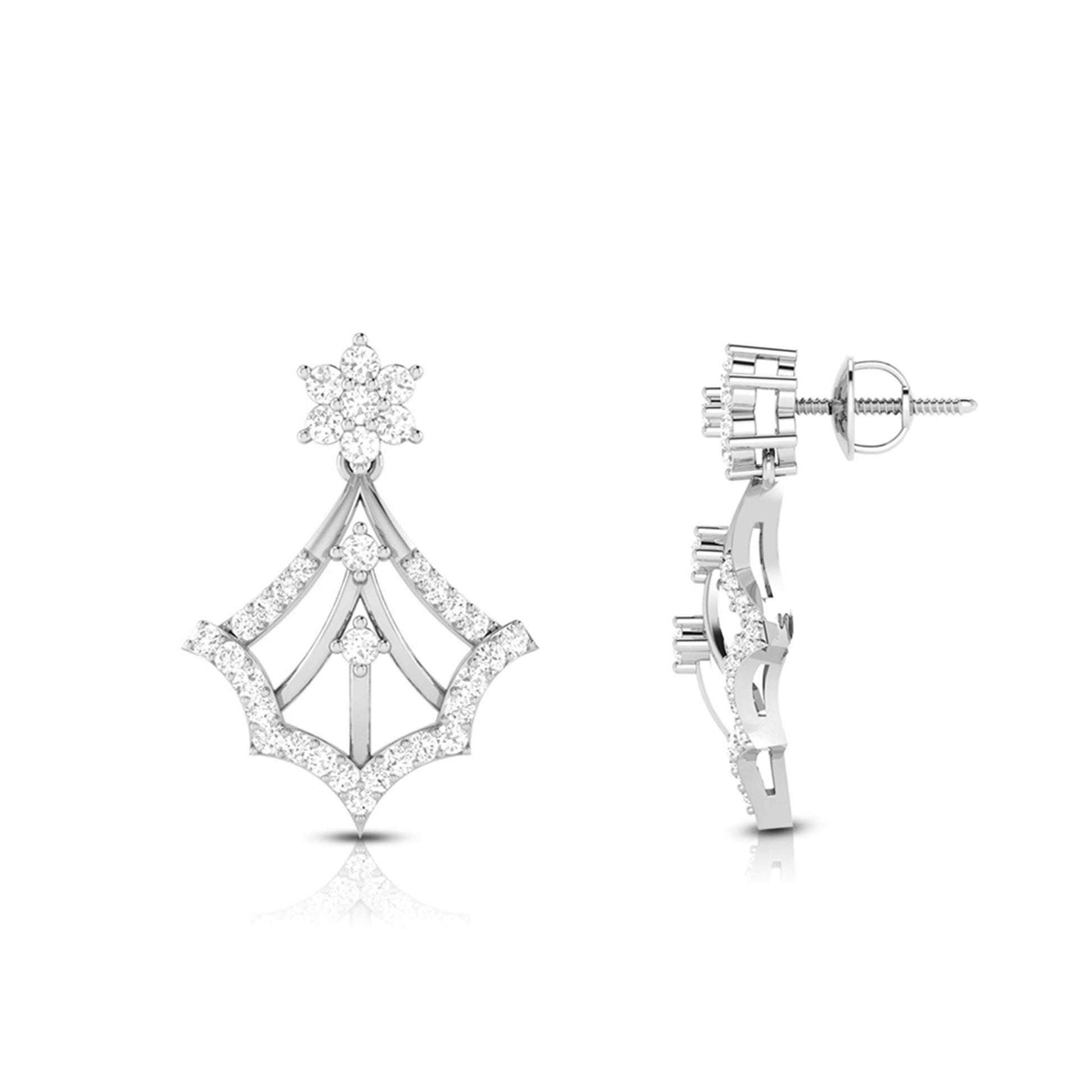 Latest earrings design Cosmos Lab Grown Diamond Earrings Fiona Diamonds