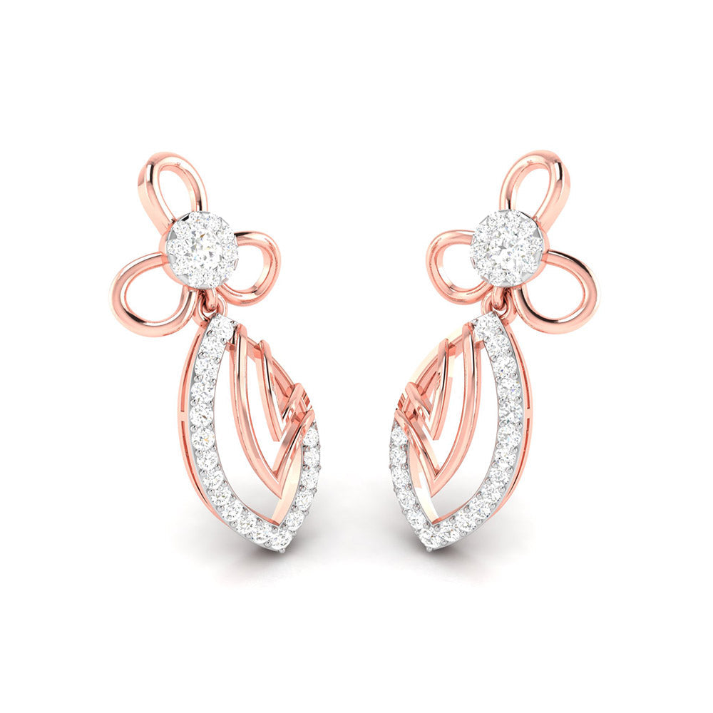 Small earrings design Tiburon Lab Grown Diamond Earrings Fiona Diamonds