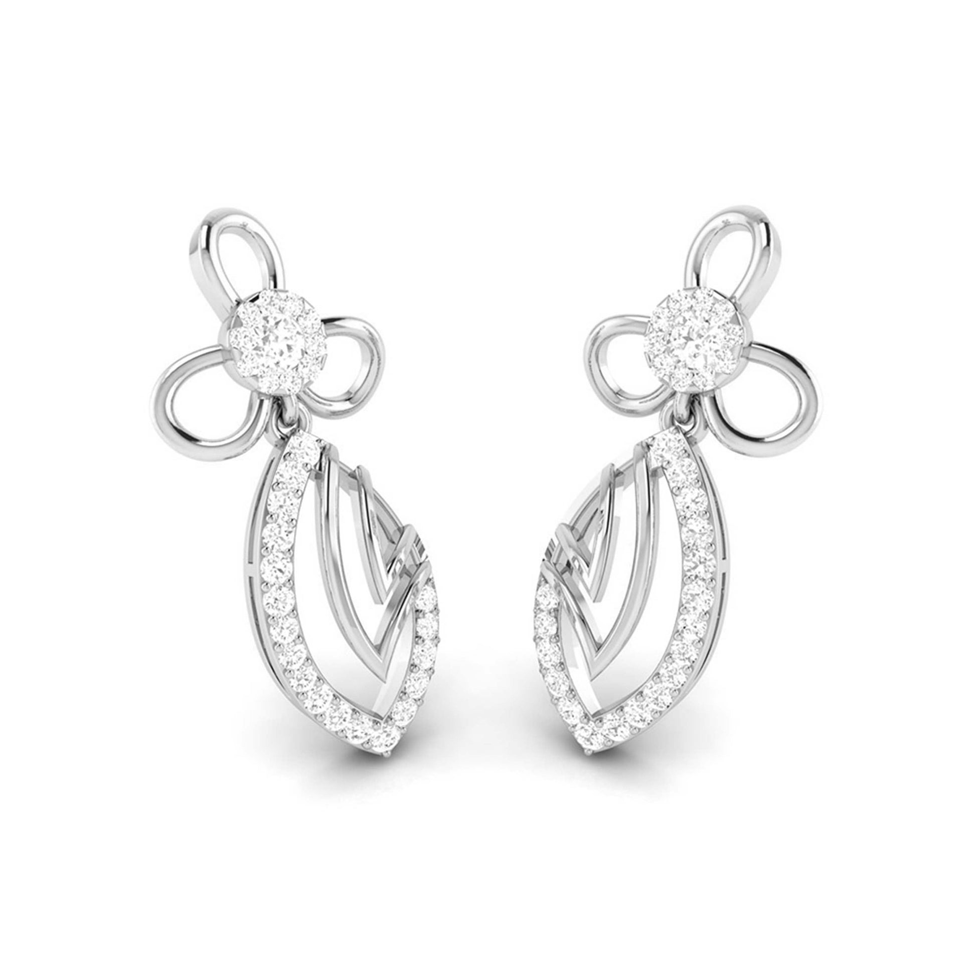 Small earrings design Tiburon Lab Grown Diamond Earrings Fiona Diamonds