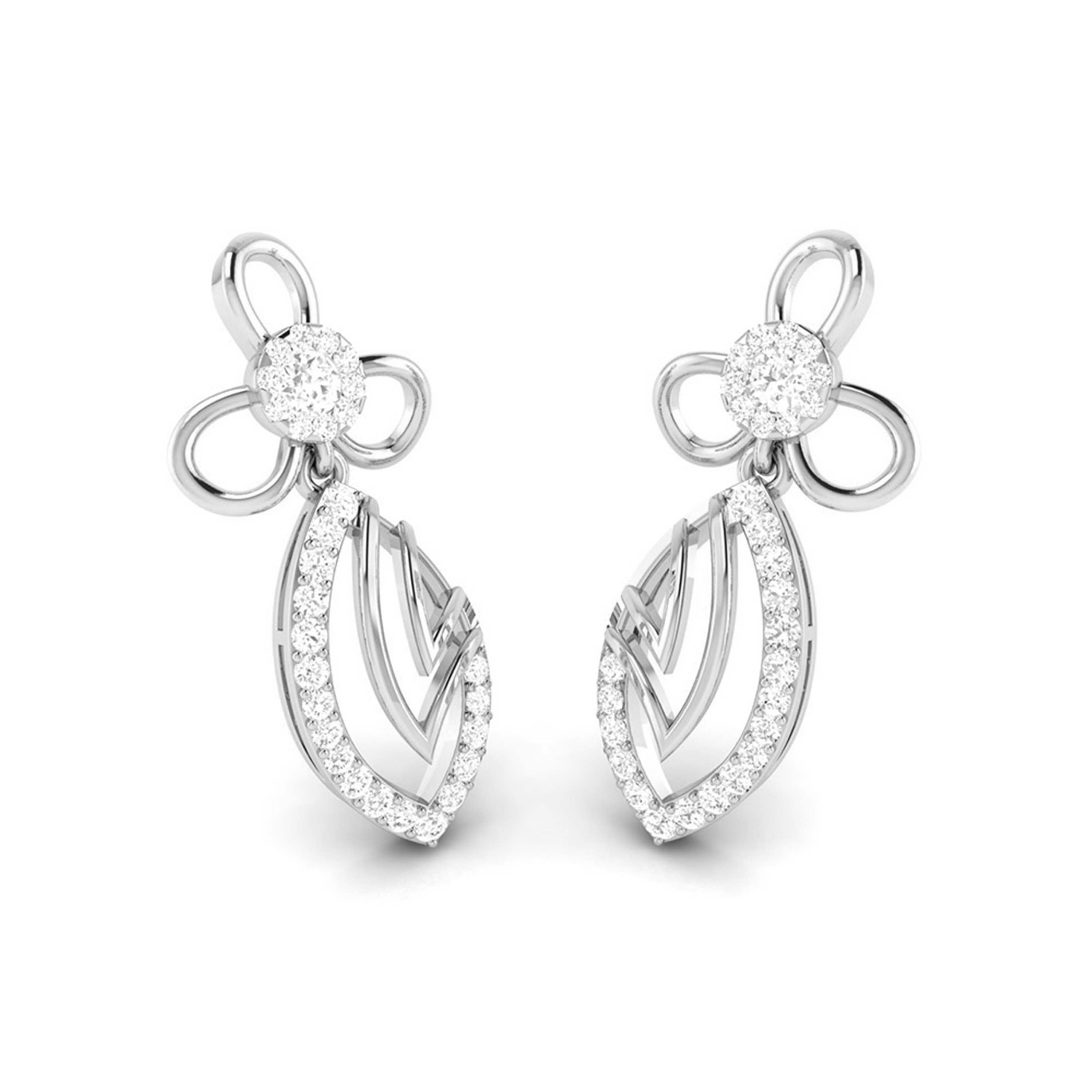 Small earrings design Tiburon Lab Grown Diamond Earrings Fiona Diamonds