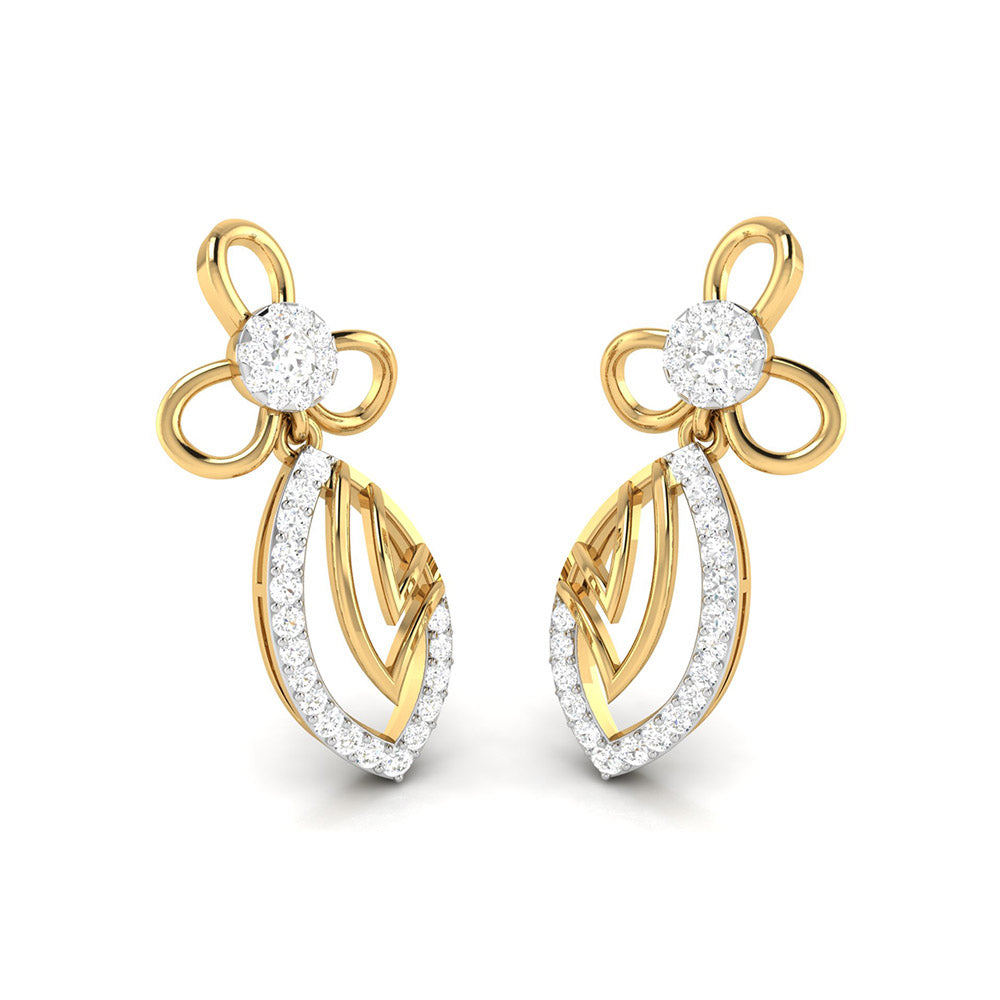 Small earrings design Tiburon Lab Grown Diamond Earrings Fiona Diamonds