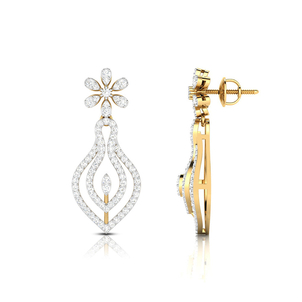 Latest earrings design Flaschen Lab Grown Diamond Earrings Fiona Diamonds