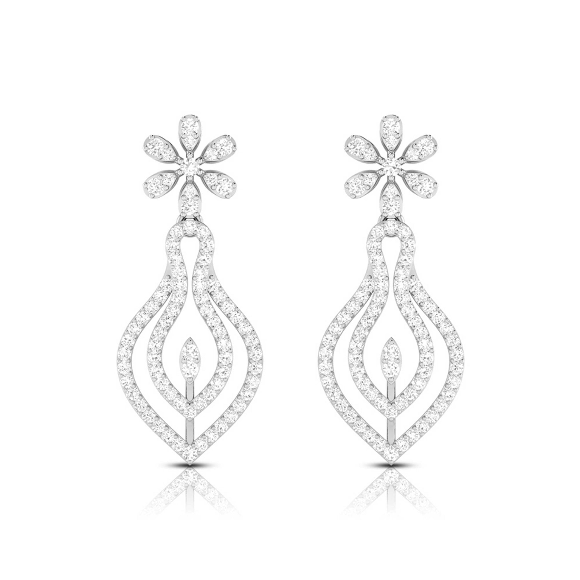 Latest earrings design Flaschen Lab Grown Diamond Earrings Fiona Diamonds