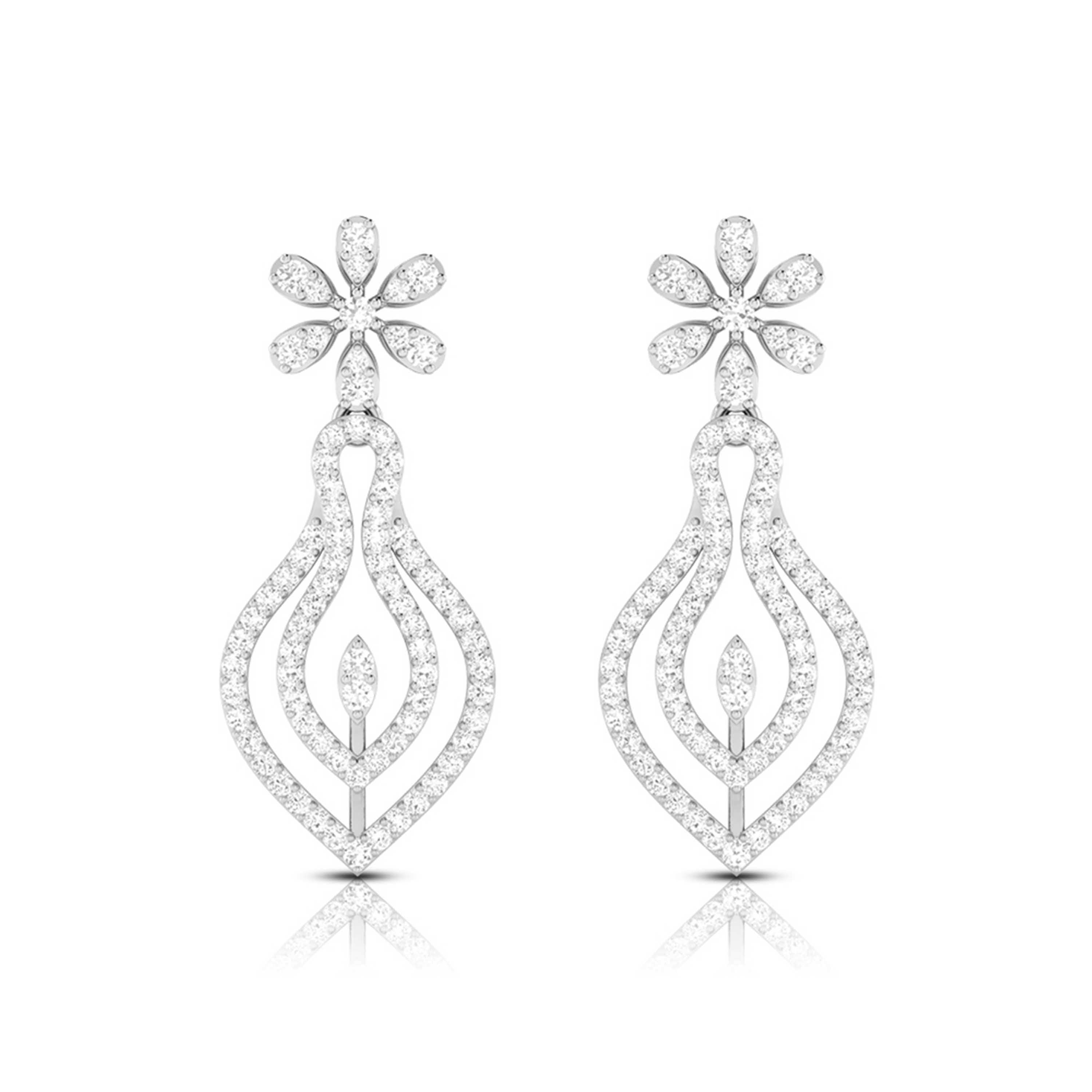 Latest earrings design Flaschen Lab Grown Diamond Earrings Fiona Diamonds