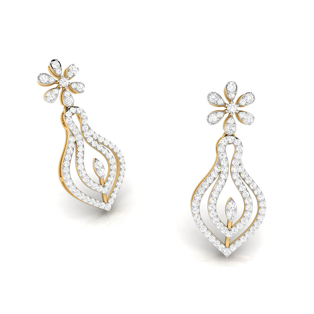 Latest earrings design Flaschen Lab Grown Diamond Earrings Fiona Diamonds