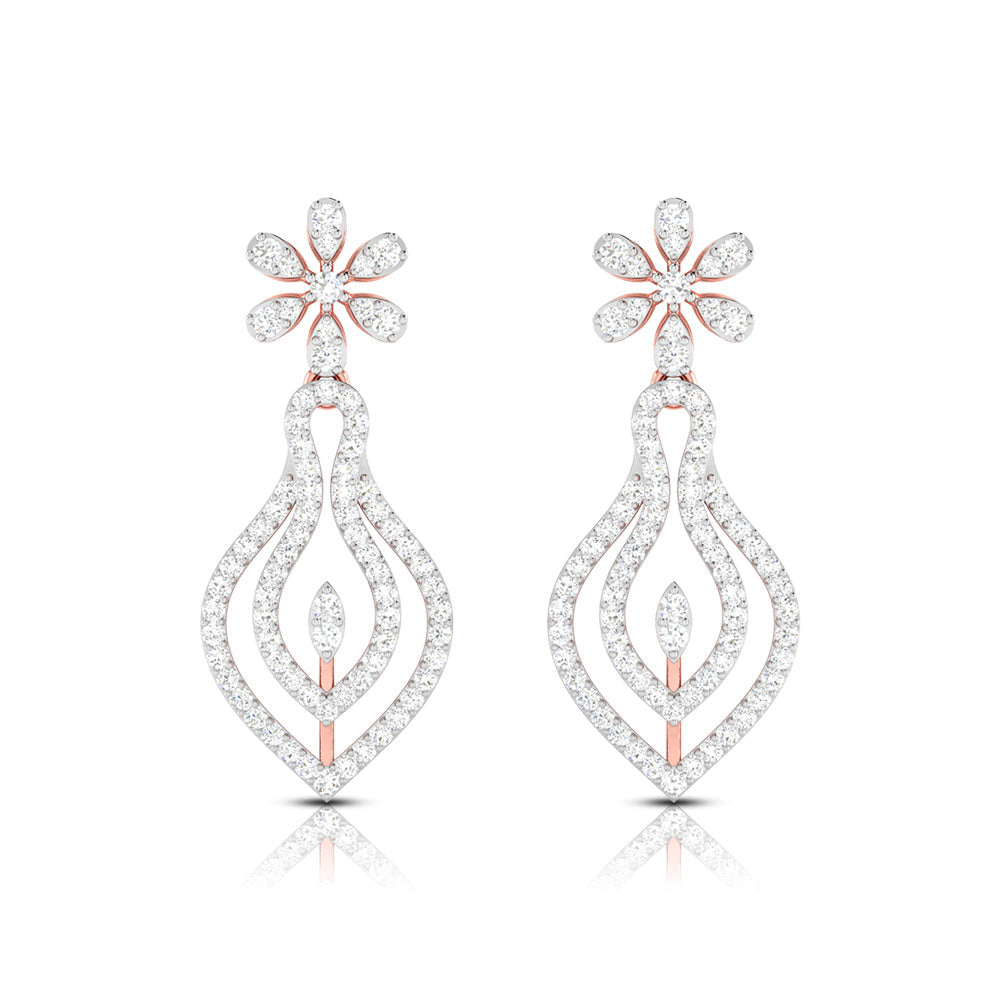 Latest earrings design Flaschen Lab Grown Diamond Earrings Fiona Diamonds
