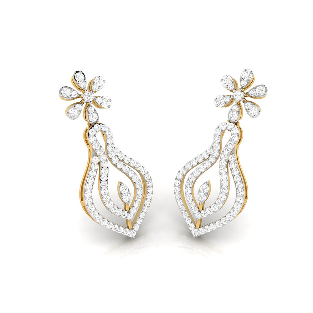 Latest earrings design Flaschen Lab Grown Diamond Earrings Fiona Diamonds