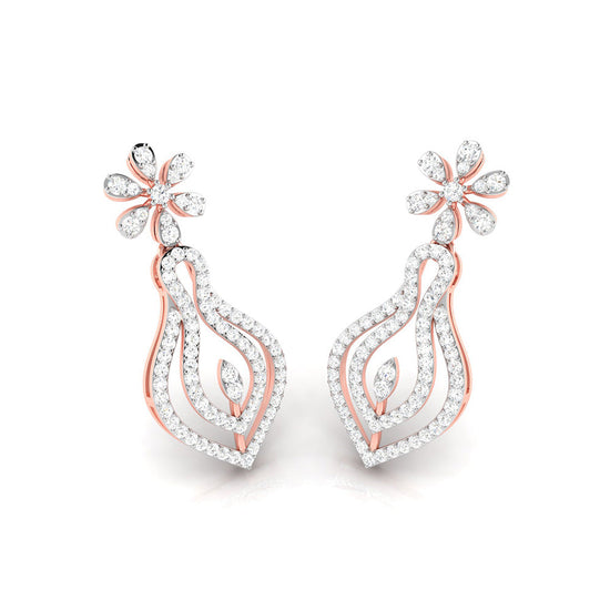 Latest earrings design Flaschen Lab Grown Diamond Earrings Fiona Diamonds