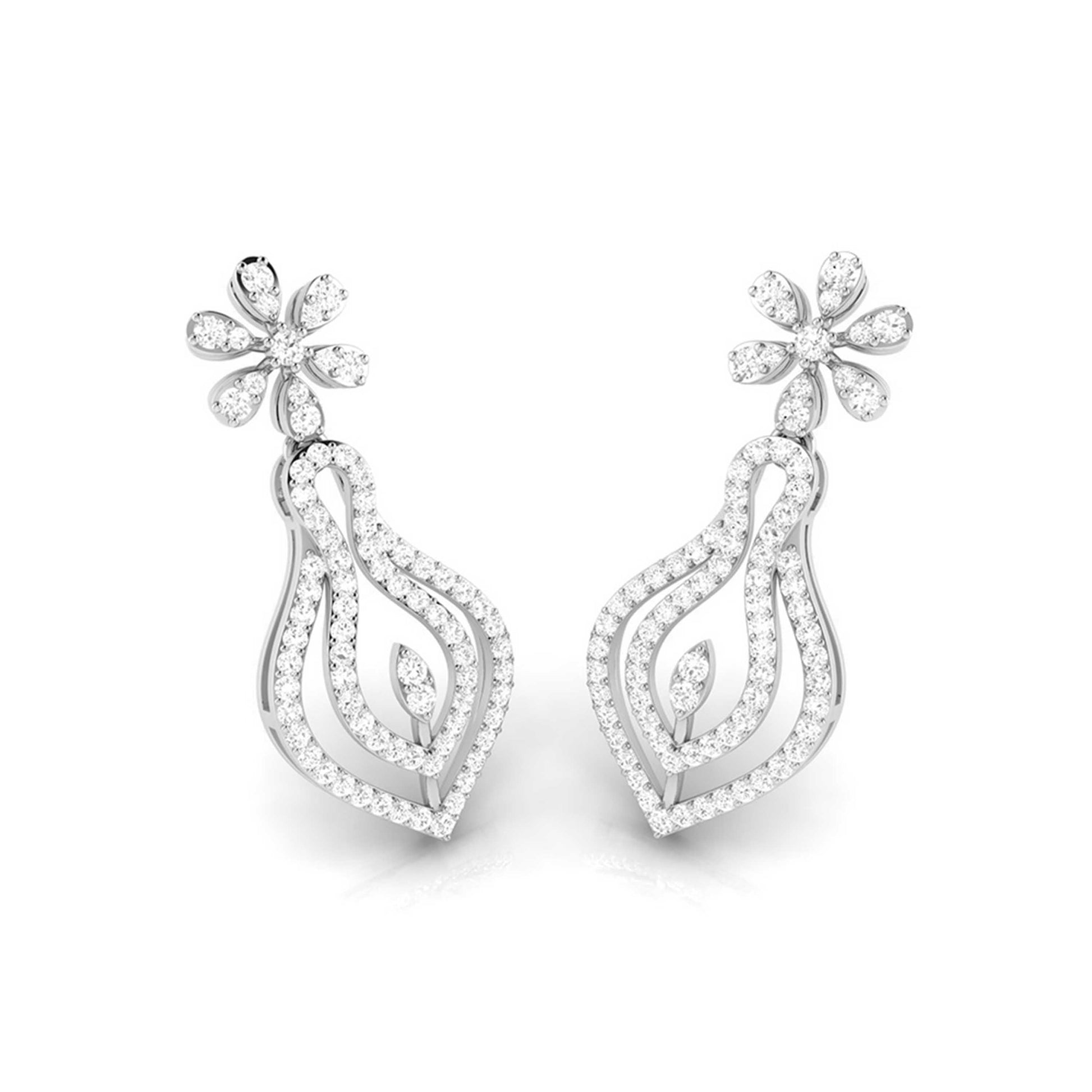 Latest earrings design Flaschen Lab Grown Diamond Earrings Fiona Diamonds