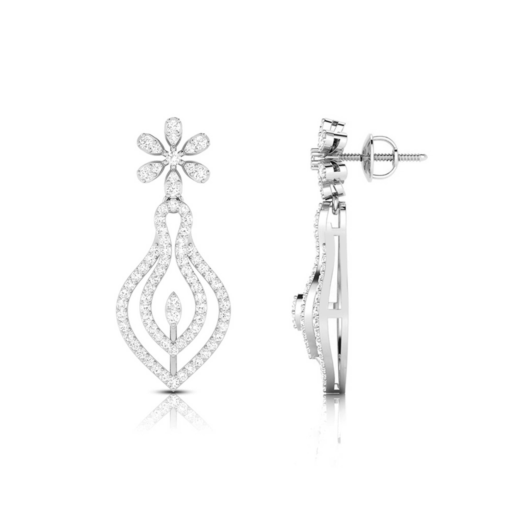 Latest earrings design Flaschen Lab Grown Diamond Earrings Fiona Diamonds