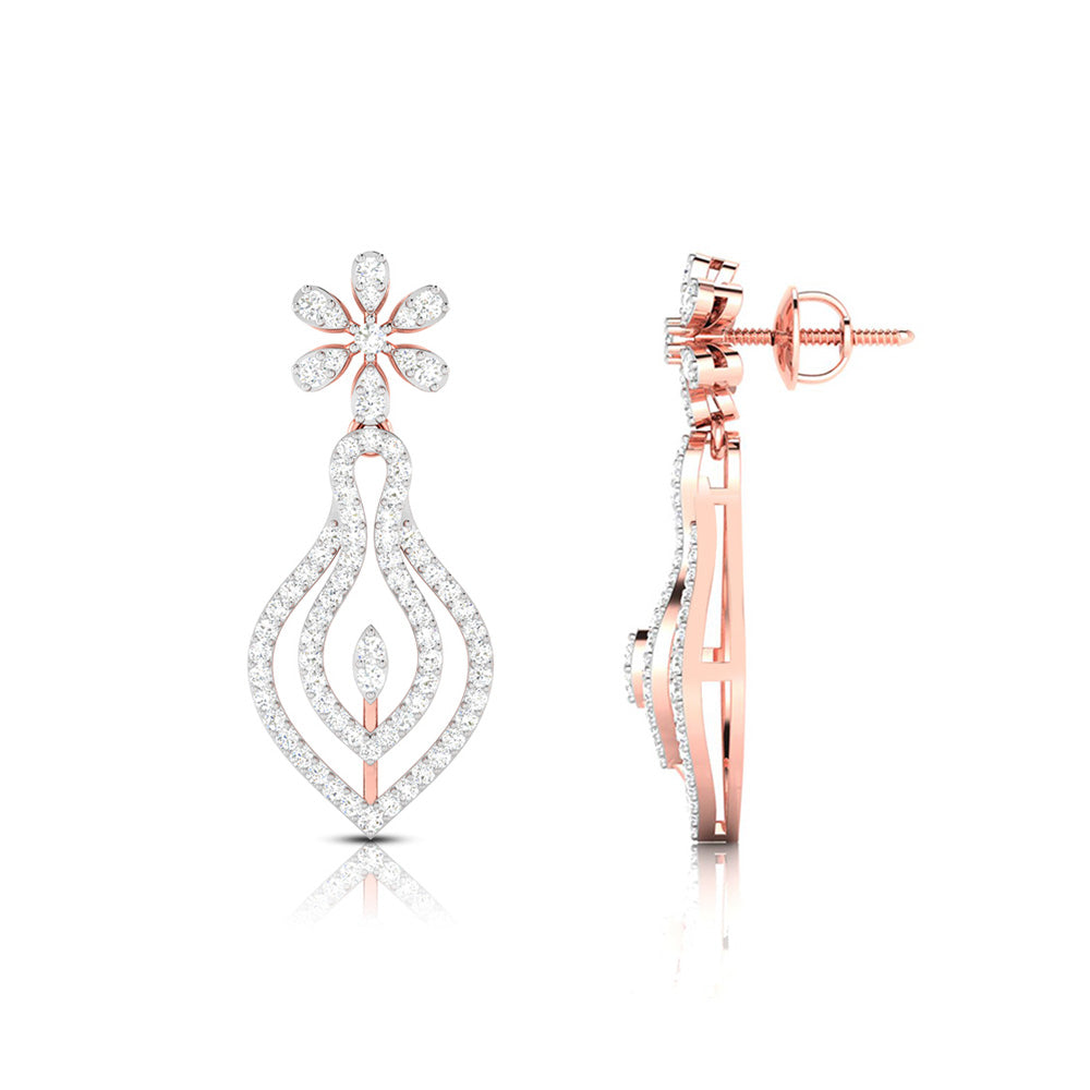 Latest earrings design Flaschen Lab Grown Diamond Earrings Fiona Diamonds