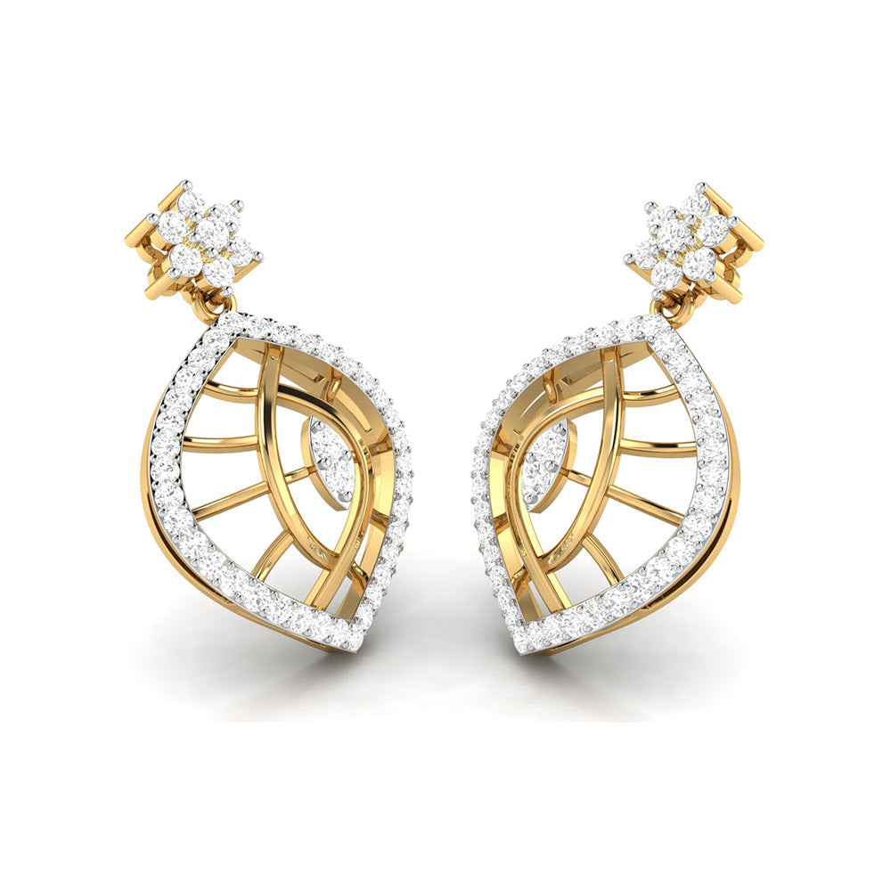 Daily wear earrings design Akruti Lab Grown Diamond Earrings Fiona Diamonds
