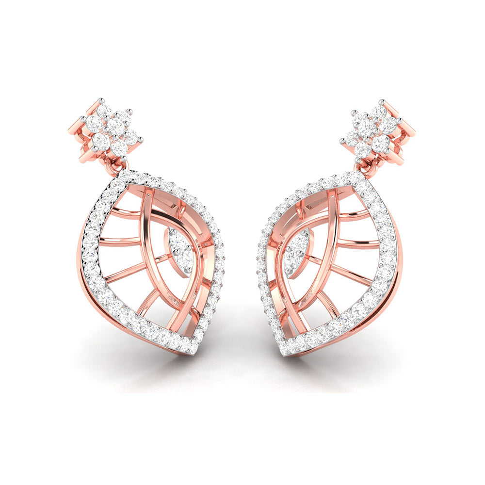 Daily wear earrings design Akruti Lab Grown Diamond Earrings Fiona Diamonds