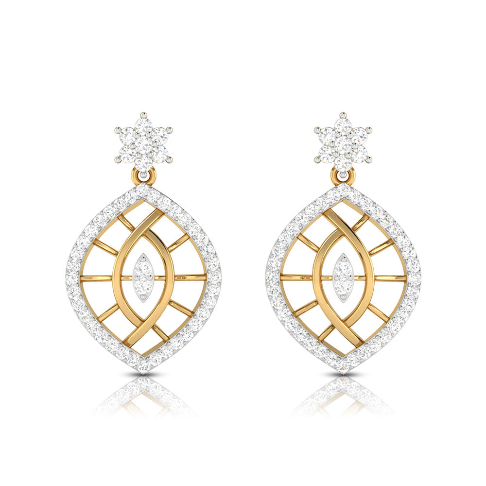 Daily wear earrings design Akruti Lab Grown Diamond Earrings Fiona Diamonds