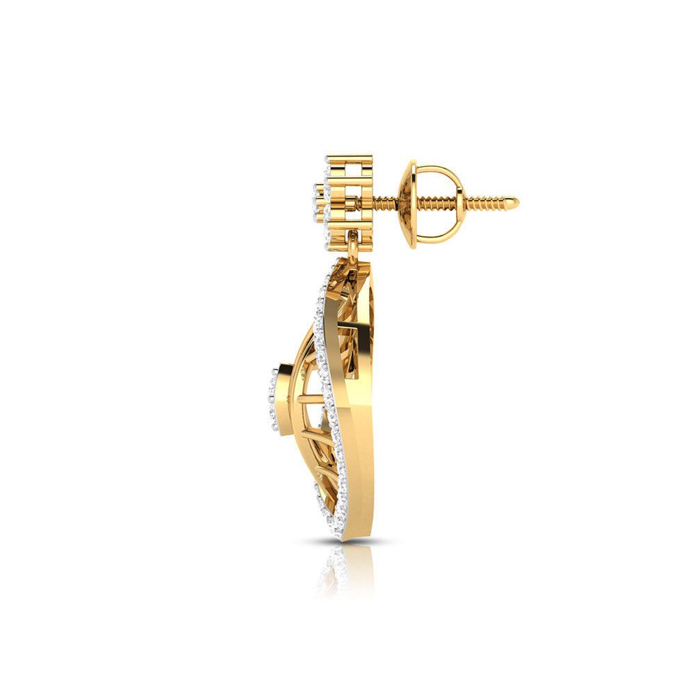 Daily wear earrings design Akruti Lab Grown Diamond Earrings Fiona Diamonds