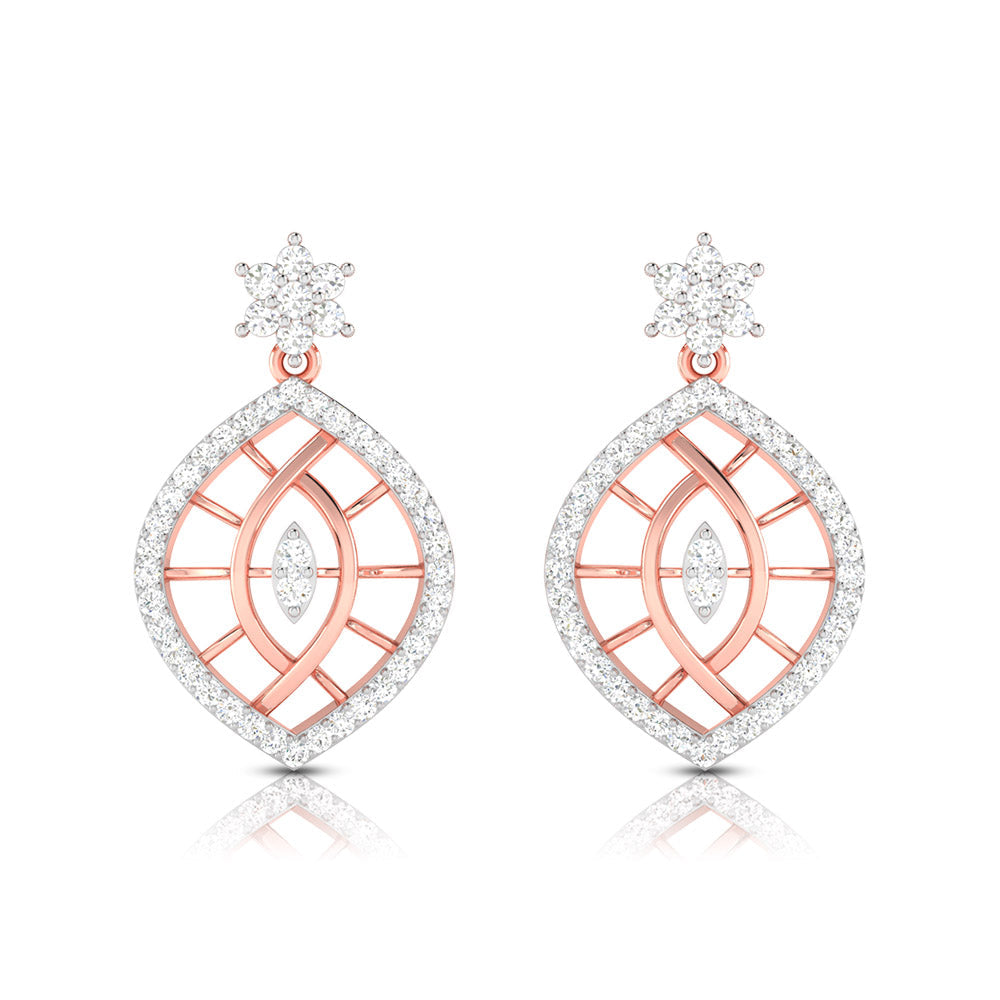 Daily wear earrings design Akruti Lab Grown Diamond Earrings Fiona Diamonds