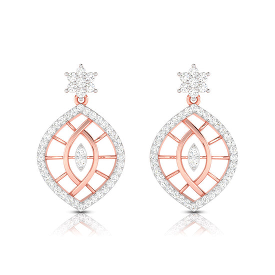 Daily wear earrings design Akruti Lab Grown Diamond Earrings Fiona Diamonds