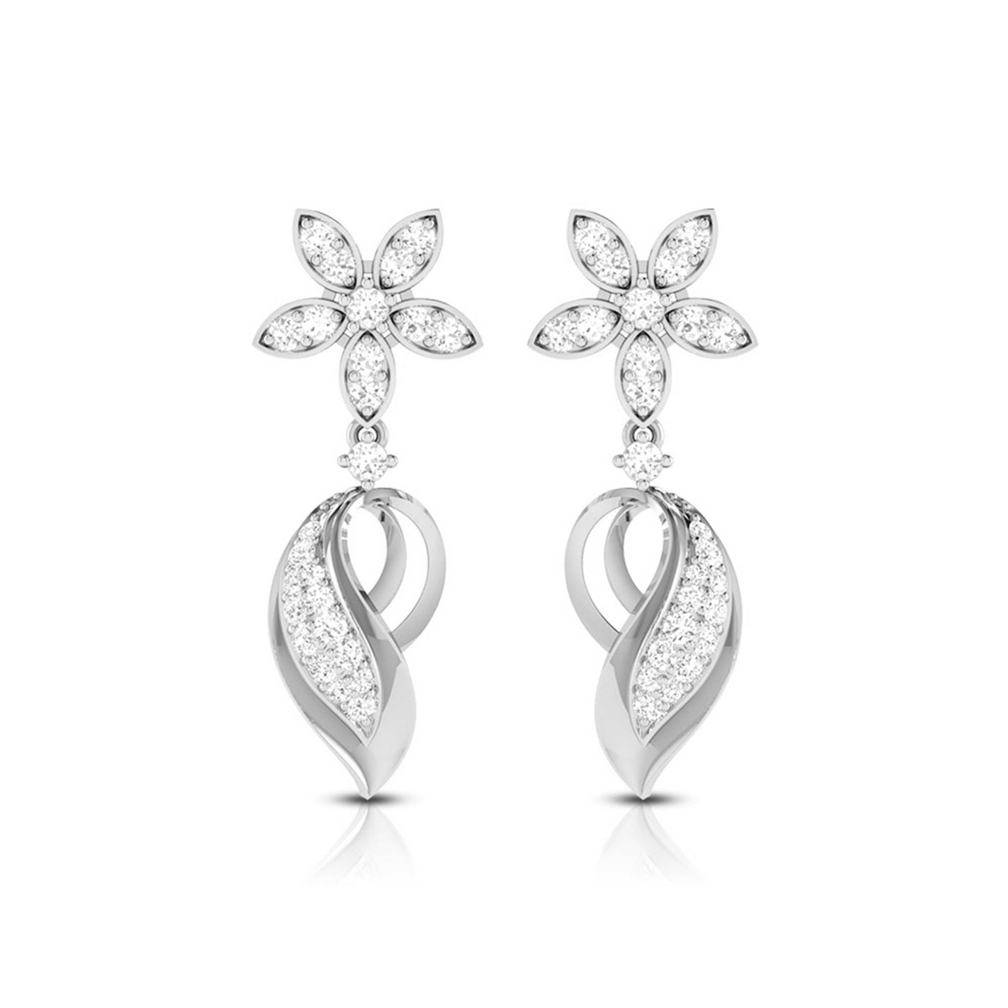 Load image into Gallery viewer, Earrings flower design Oceano Lab Grown Diamond Earrings Fiona Diamonds
