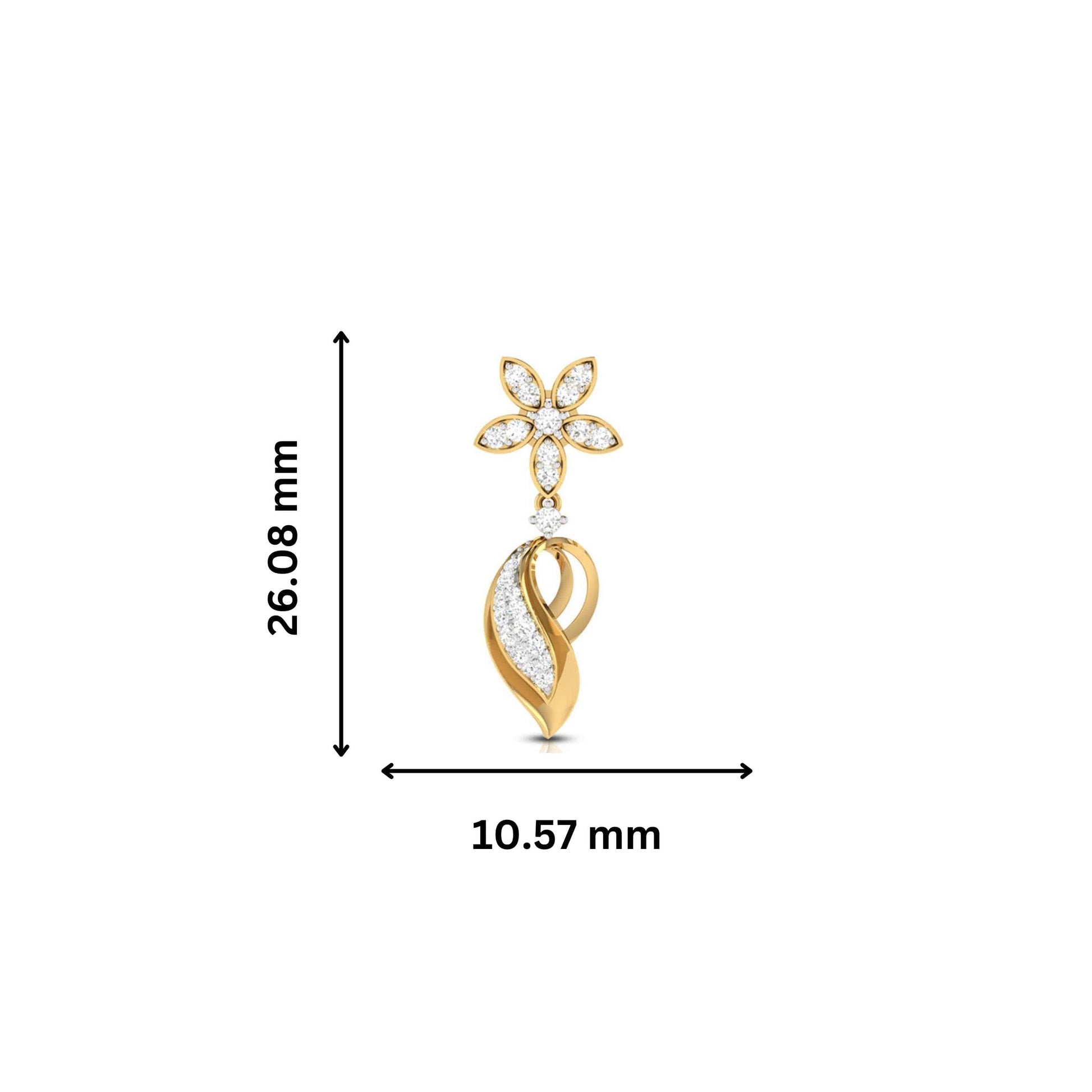Earrings flower design Oceano Lab Grown Diamond Earrings Fiona Diamonds