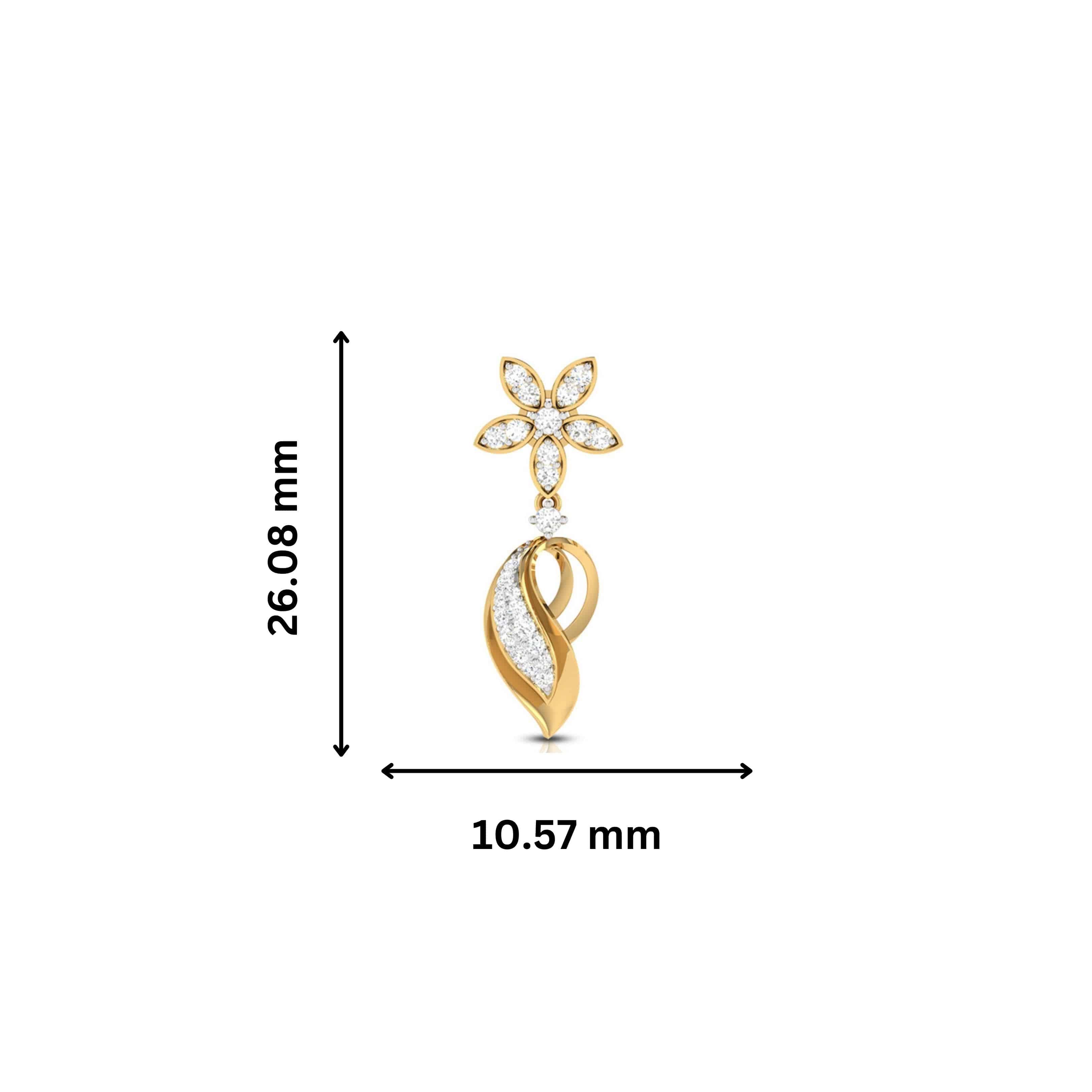 Earrings flower design Oceano Lab Grown Diamond Earrings Fiona Diamonds