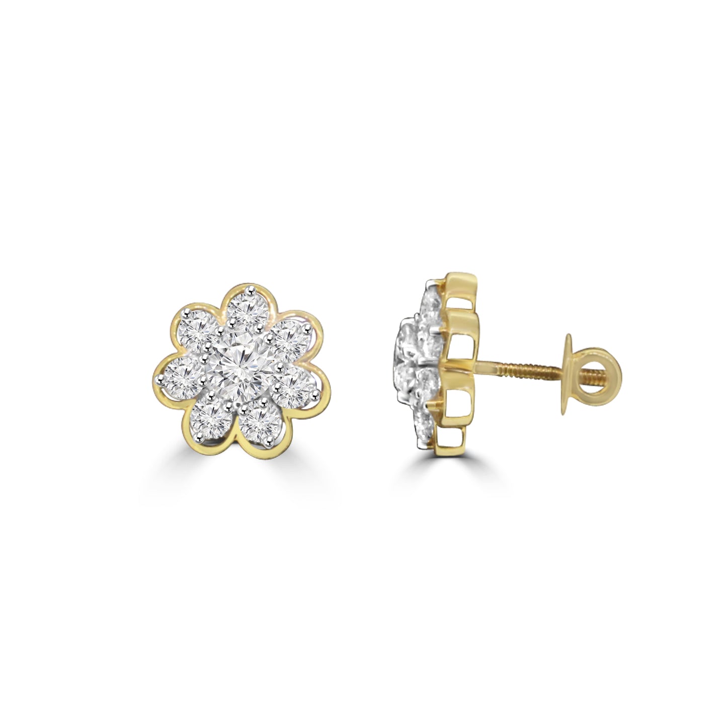Josey designer moissanite earrings India Fiona Diamonds