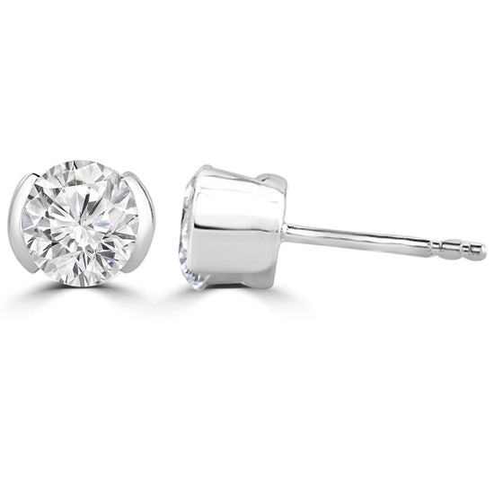Load image into Gallery viewer, Stunning Lab Grown Diamond Round Solitaire Earrings Design Fiona Diamonds
