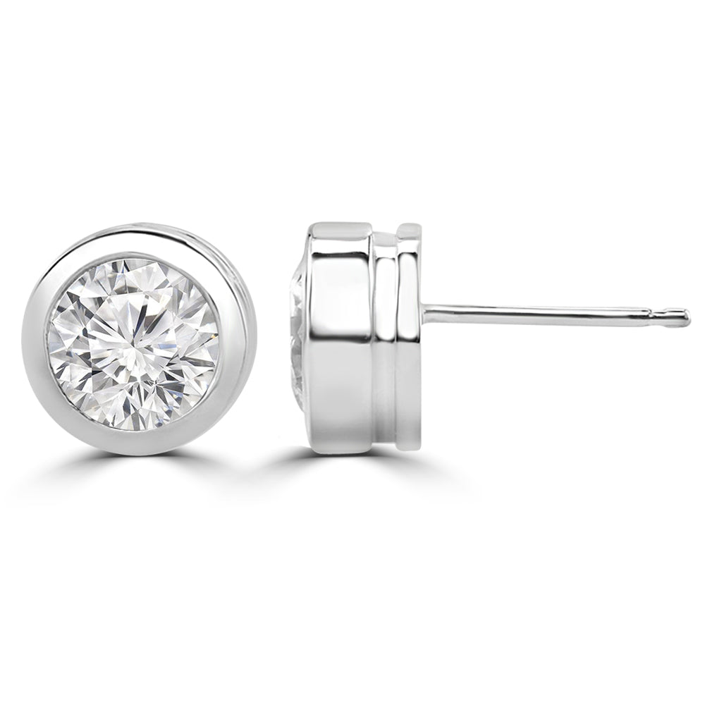 Charming Lab Grown Diamond Round Solitaire Earrings Design Fiona Diamonds