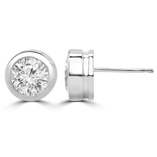 Load image into Gallery viewer, Charming Lab Grown Diamond Round Solitaire Earrings Design Fiona Diamonds
