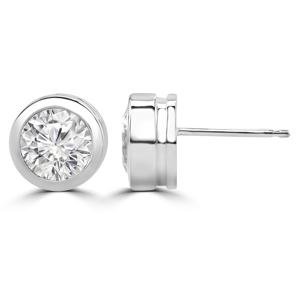 Load image into Gallery viewer, Charming 1.5ct Round Lab Diamond Stud Earrings - Fiona Diamonds - Fiona Diamonds
