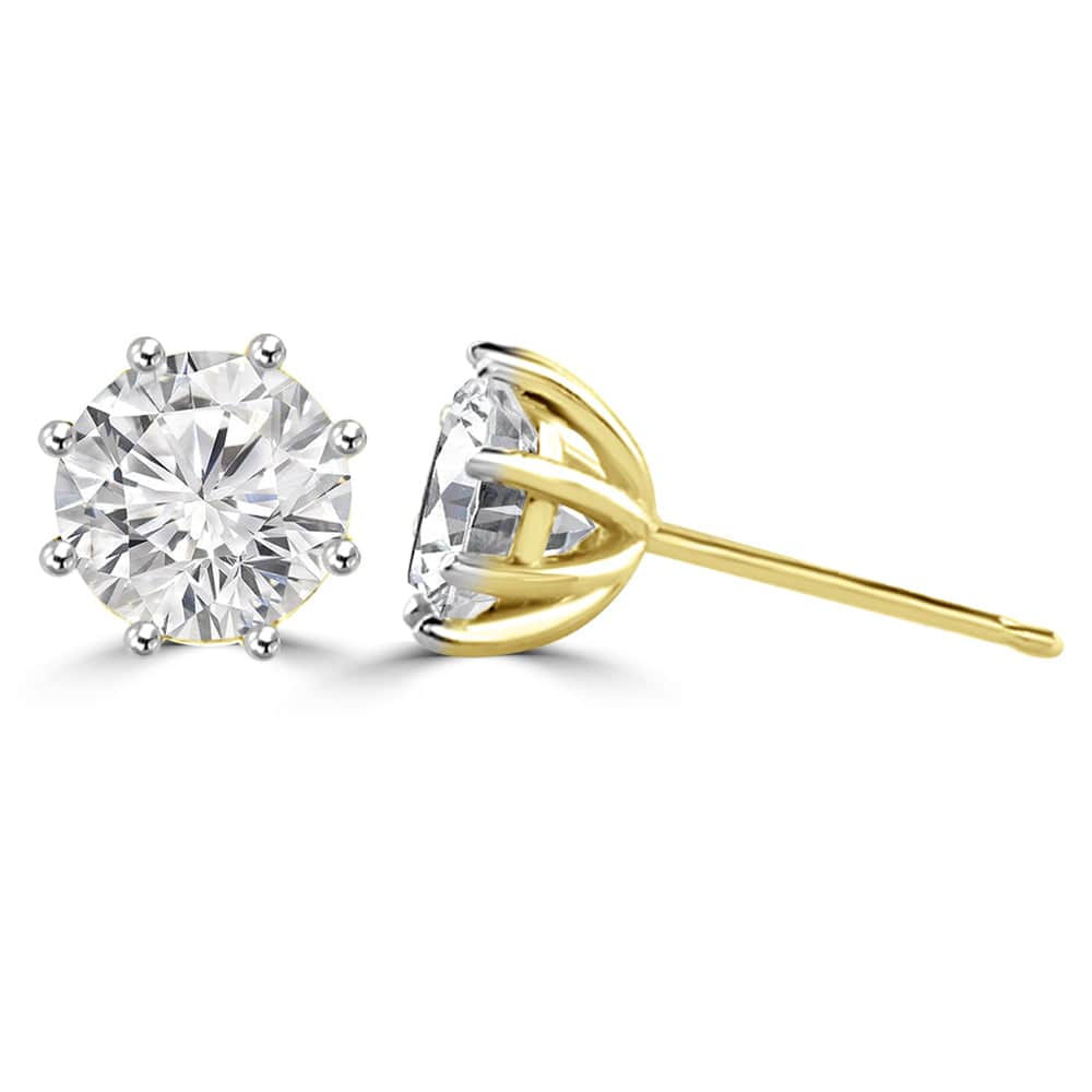 50 Pointer Solitaire Earrings Design Fiona Diamonds