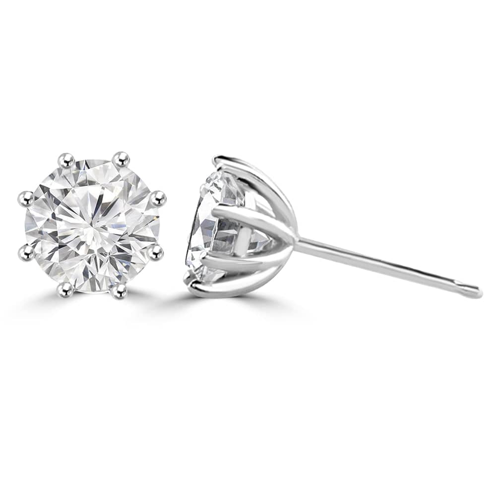 50 Pointer Solitaire Earrings Design Fiona Diamonds