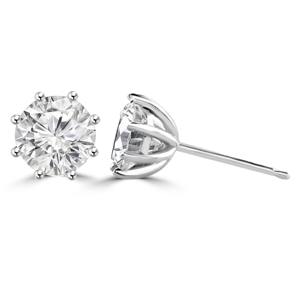 Elegant 1.5ct Round Lab Diamond Stud Earrings - Fiona Diamonds - Fiona Diamonds