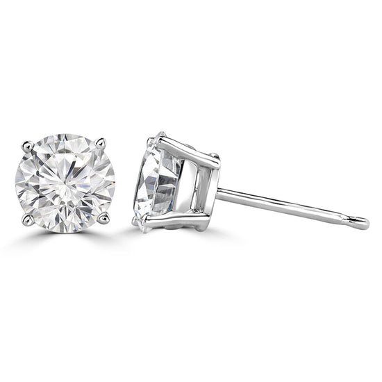 Load image into Gallery viewer, Classic Lab Grown Diamond Round Solitaire Earrings Design Fiona Diamonds
