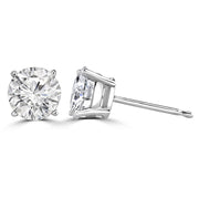 Fancy Lab Grown Diamond Round Solitaire Earrings Design Fiona Diamonds