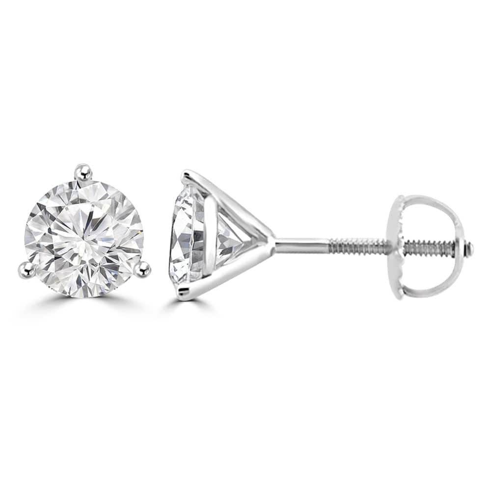 1 Carat Solitaire Earrings Design Fiona Diamonds