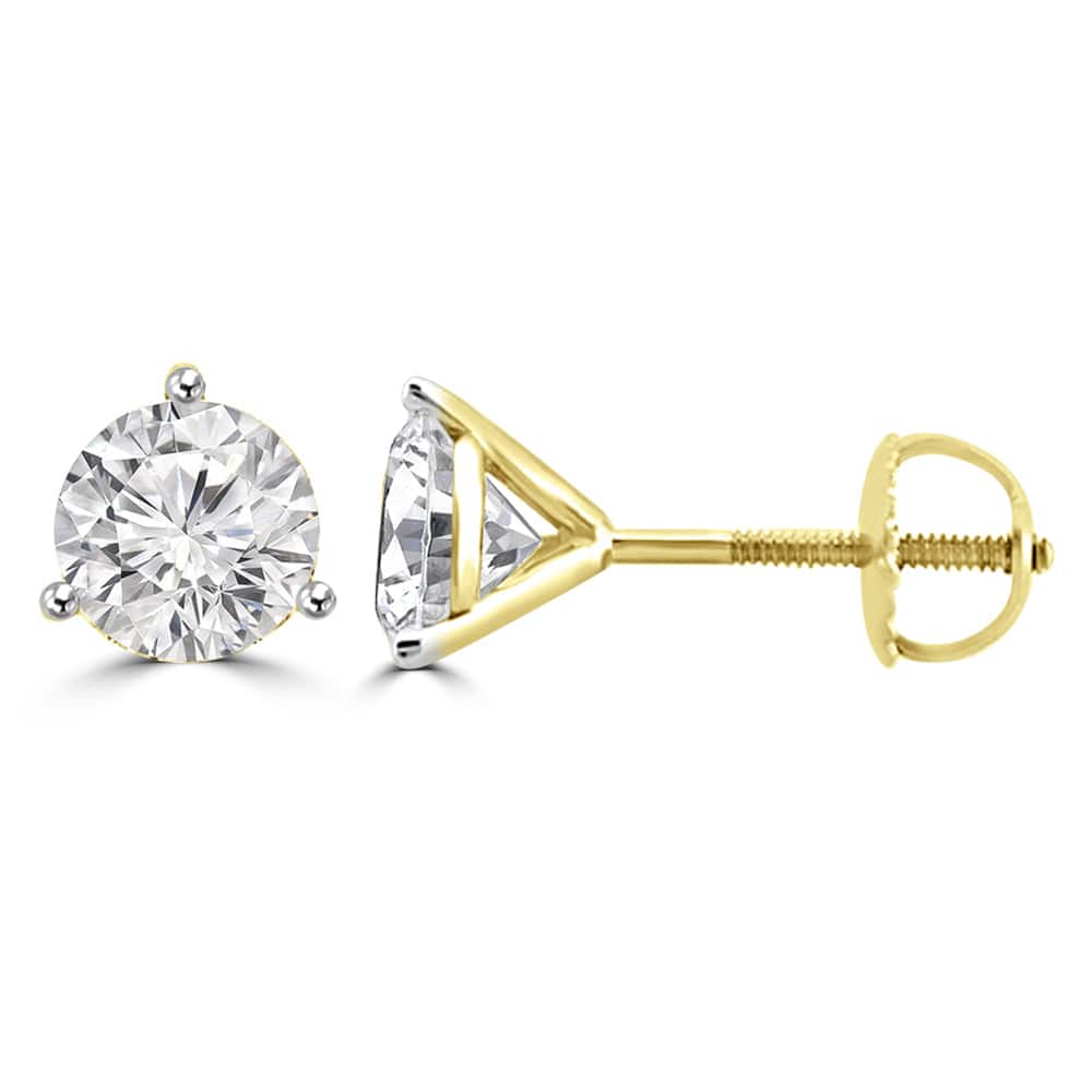 1 Carat Solitaire Earrings Design Fiona Diamonds