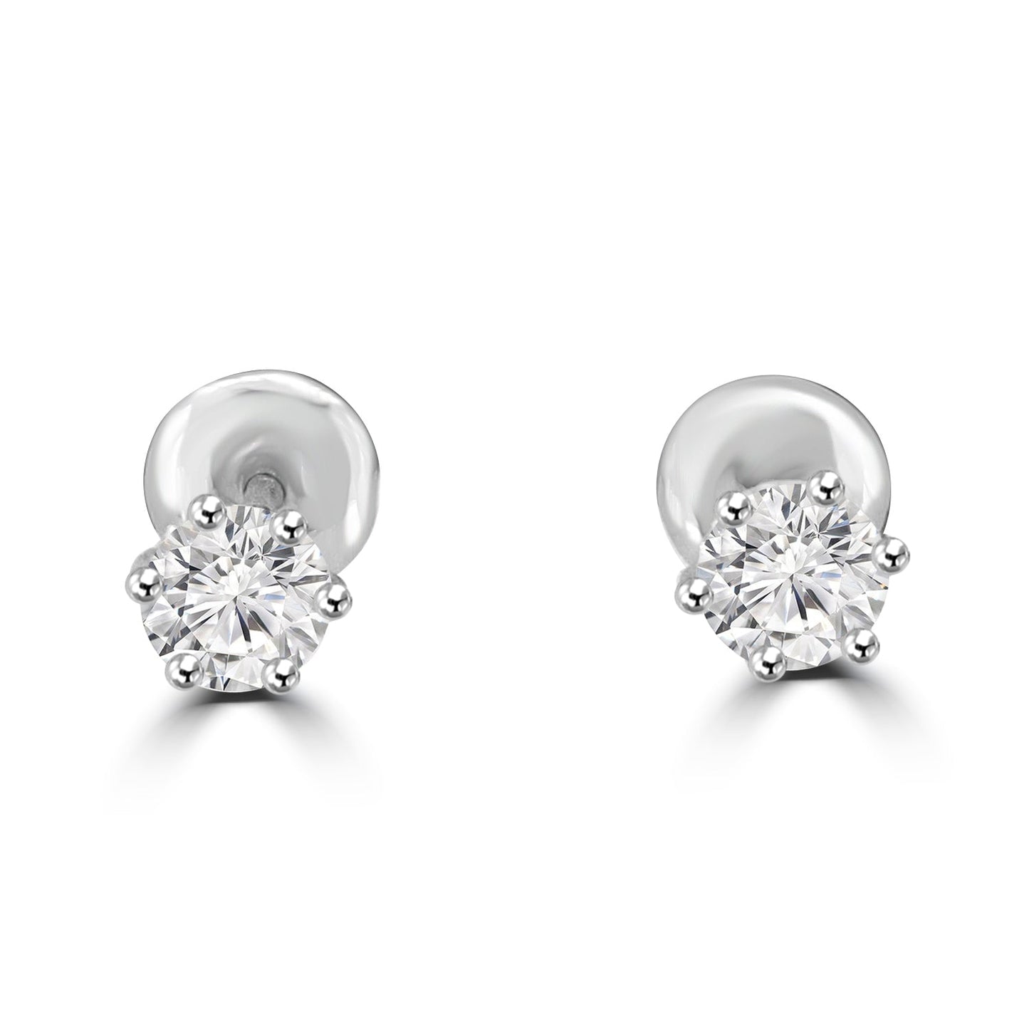Load image into Gallery viewer, Sparkling Lab Grown Diamond Round Solitaire Earrings Design Fiona Diamonds
