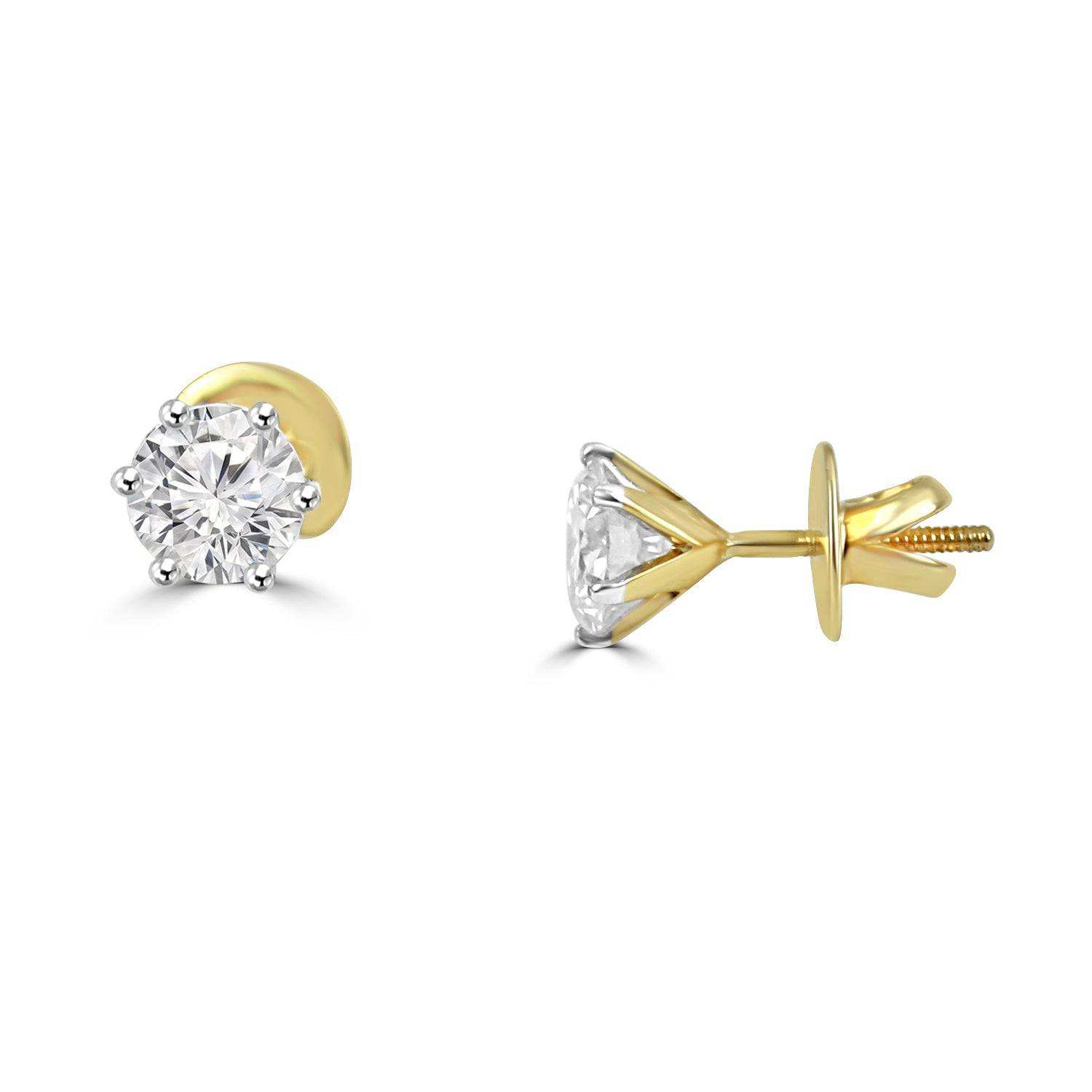 50 Pointer Solitaire Earrings Design Fiona Diamonds