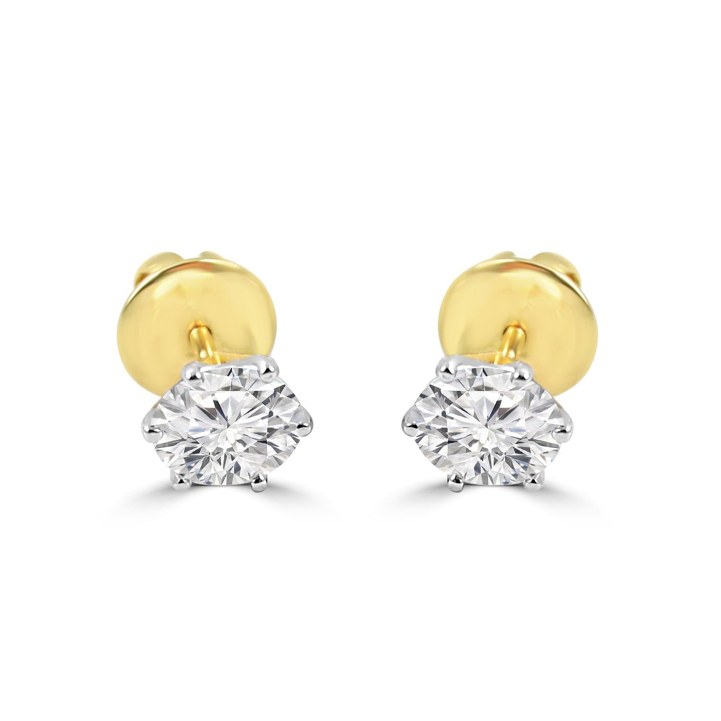 50 Pointer Solitaire Earrings Design Fiona Diamonds