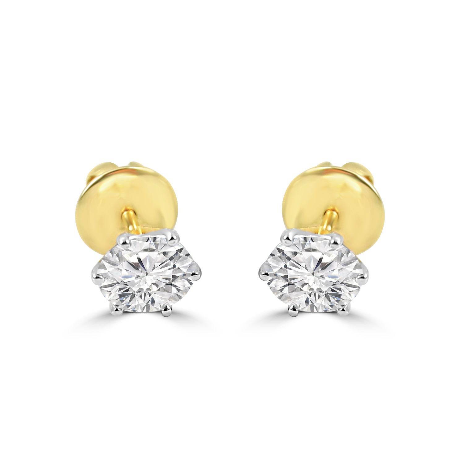 1 Carat Solitaire Earrings Design Fiona Diamonds