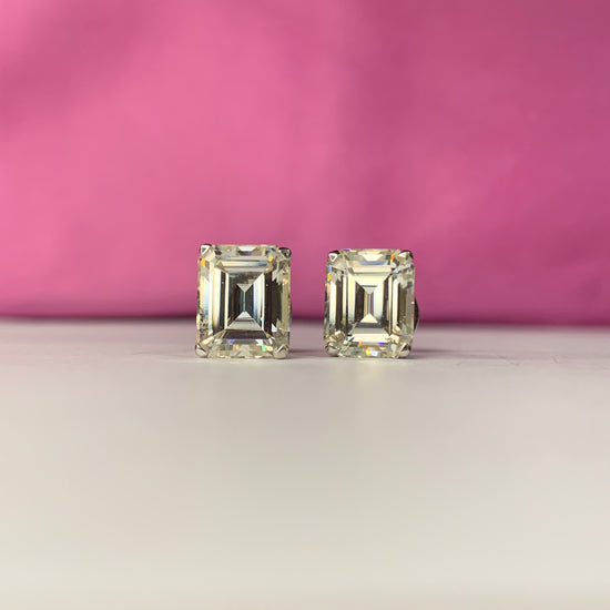 Queenly moissanite earrings india Fiona Diamonds