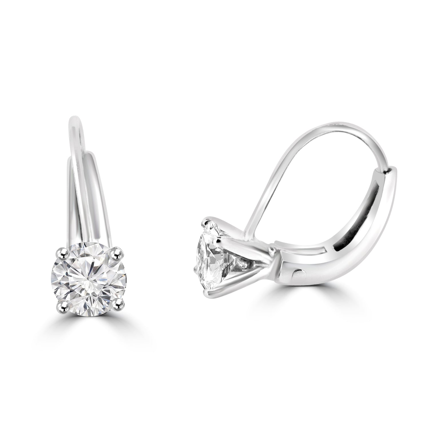 40 Pointer Solitaire Earrings Design Fiona Diamonds