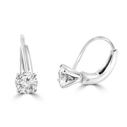 Glitzy Lab Grown Diamond Round Solitaire Earrings Design Fiona Diamonds