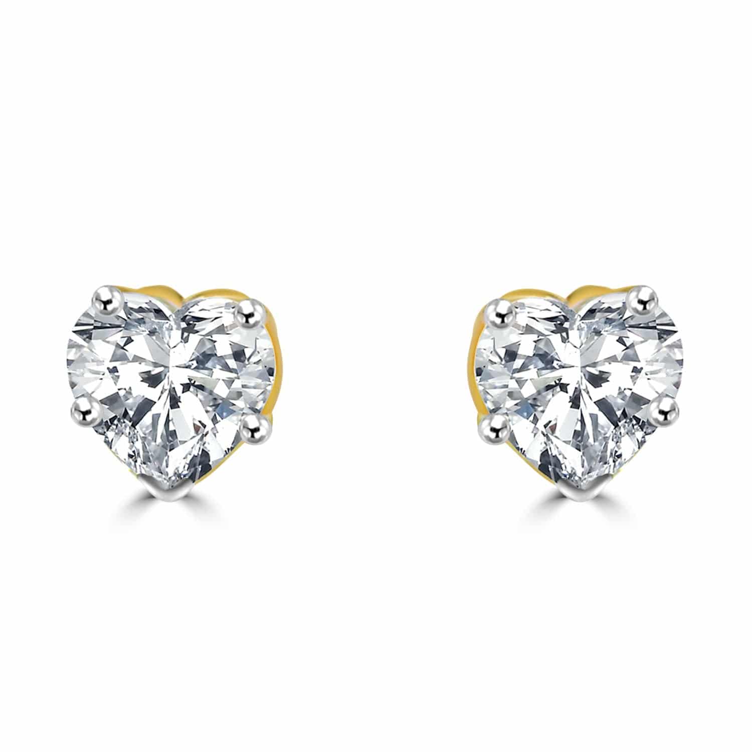 Heart shape earrings design Beasy Lab Grown Diamond Earrings Fiona Diamonds