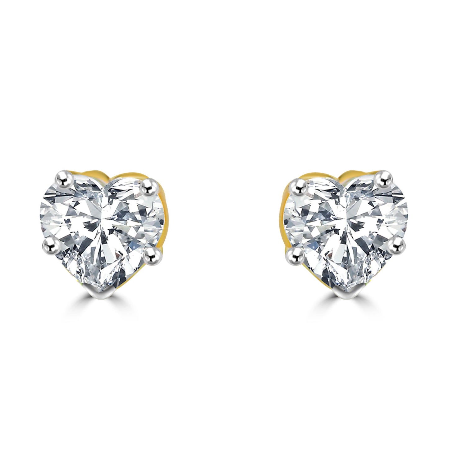 Heart shape earrings design Beasy Lab Grown Diamond Earrings Fiona Diamonds