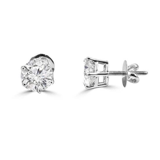 Load image into Gallery viewer, Exclusive Lab Grown Diamond Round Solitaire Earrings Design Fiona Diamonds
