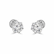 1 Carat Solitaire Earrings Design Fiona Diamonds