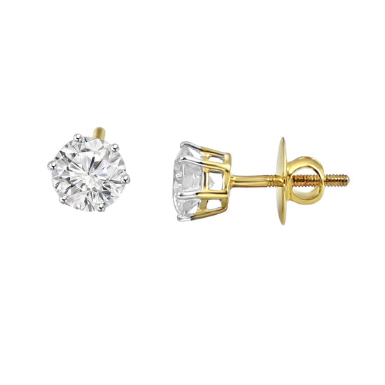 Load image into Gallery viewer, Posh Lab Grown Diamond Round Solitaire Earrings Design Fiona Diamonds
